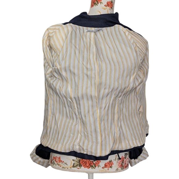 Donna Degnan Size 4 Blazer Tie Back Denim Look Office Siren Career Corpcore - Picture 7 of 11